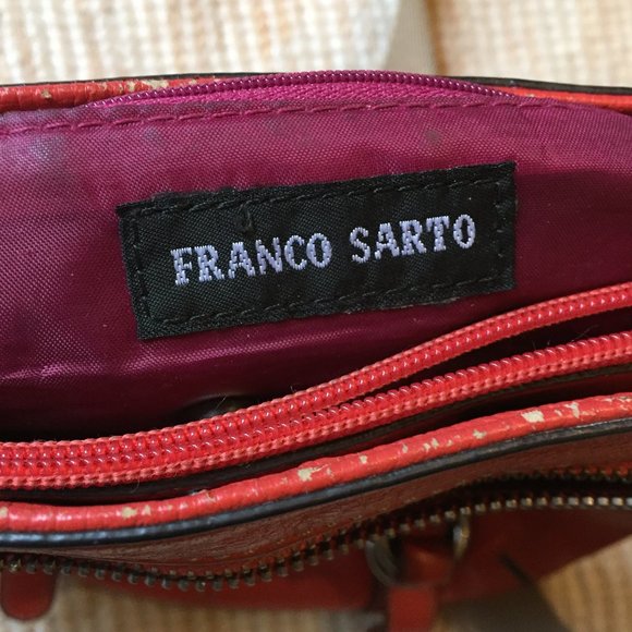 Franco Sarto leather coral purse w/adjustable strap - Picture 5 of 10